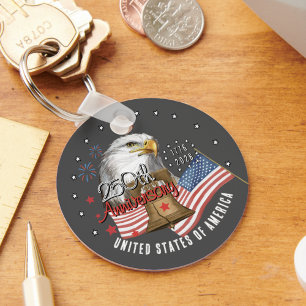 US 250-Jahr-Jubiläum Patriotischer Adler Schlüssel Schlüsselanhänger