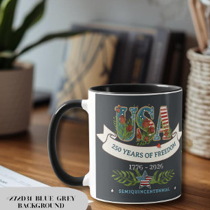 US 250 Jahre Freiheit Benutzerdefinierte Hintergru Tasse