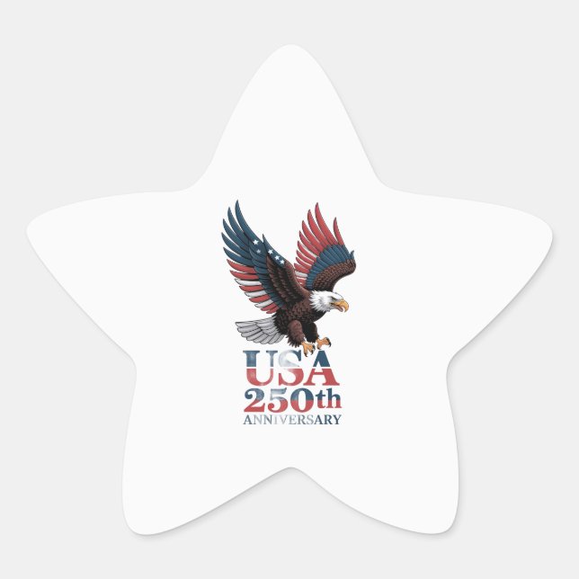 US 250. Jubiläum  Stern-Aufkleber (Vorderseite)