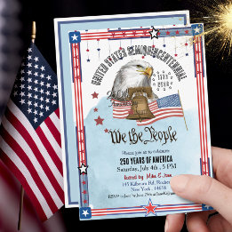 US 250th Anniversary Liberty Bell Eagle Invitation Einladung
