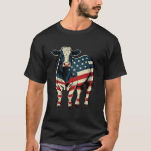 US 4. Juli Rinder auf patriotische amerikanische K T-Shirt