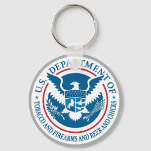 US-Abteilung des Tabaks und der Feuerwaffen und Schlüsselanhänger