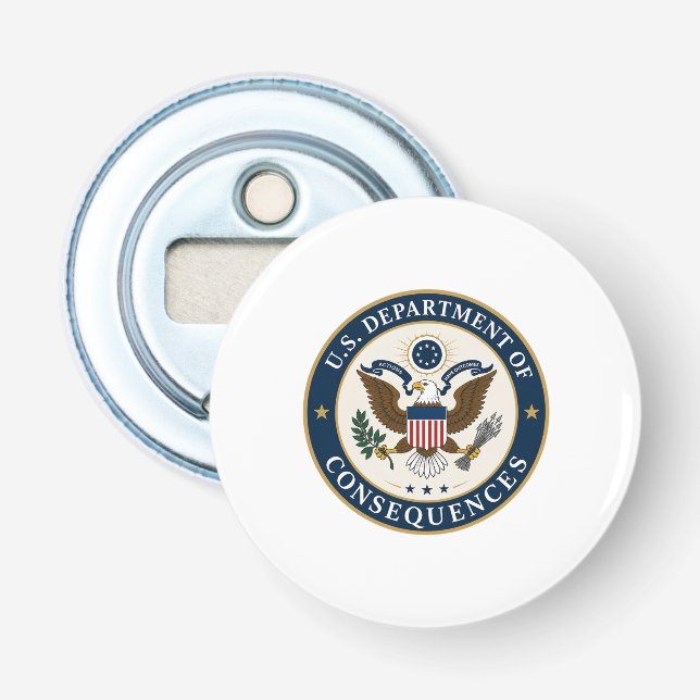US-Abteilung für Konsequenzen hat Flaschenöffner (Vorderseite)