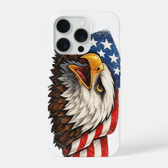 US-Adler iPhone 15 Pro Hülle (Rückseite)
