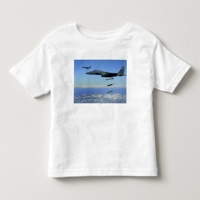 US Air Force F-15E Strike Eagle Flugzeug Kleinkind T-shirt (Vorderseite)