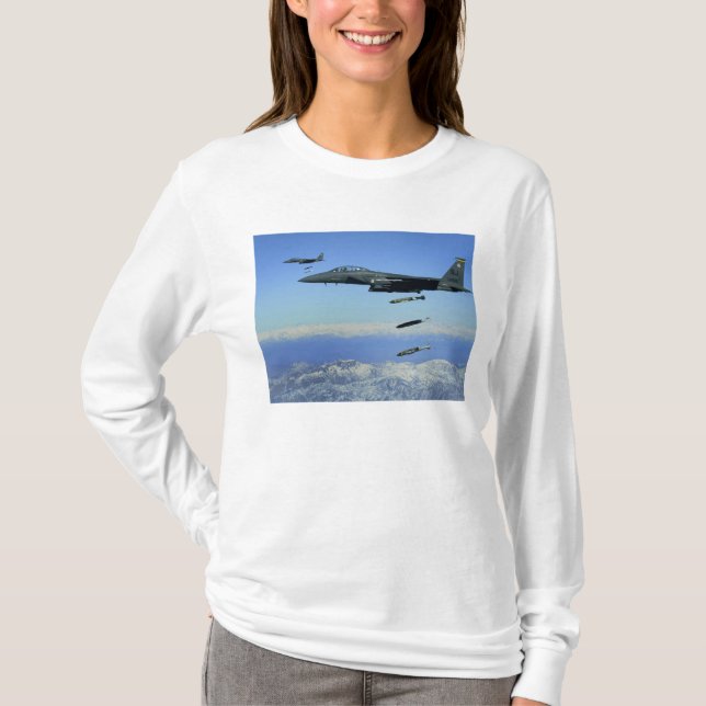 US Air Force F-15E Strike Eagle Flugzeug T-Shirt (Vorderseite)