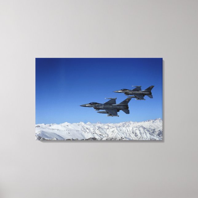 US Air Force F-16 Falken bekämpfen Leinwanddruck (Vorderseite)