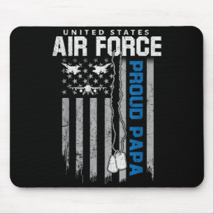 US Air Force stolzer Papa-Flagge amerikanische USA Mousepad