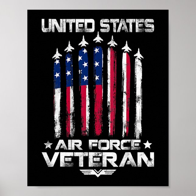 US Air Force US Veteranen 4. Juli T Shirt Amer Poster (Vorne)