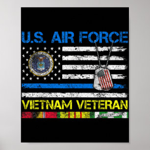 US Air Force Vietnam Veteran Usaf Veteran Fl Poster