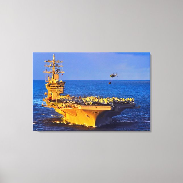 US AIRCRAFT CARRIER - CVN-69 24x36 Leinwanddruck (Vorderseite)
