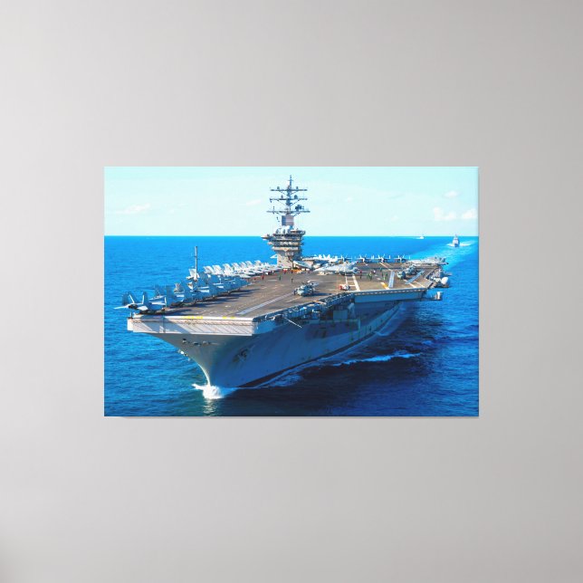 US AIRCRAFT CARRIER - CVN-69 40x60 Leinwanddruck (Vorderseite)