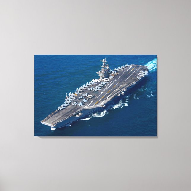 US AIRCRAFT CARRIER - CVN-74 24x36 Leinwanddruck (Vorderseite)