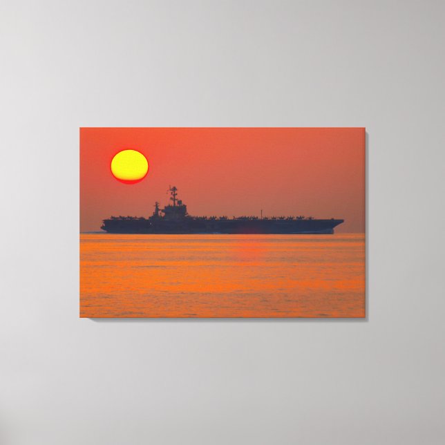 US AIRCRAFT CARRIER - CVN-74 24x36 Leinwanddruck (Vorderseite)
