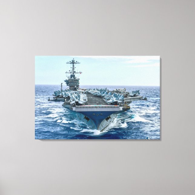US AIRCRAFT CARRIER - CVN-75 24x36 Leinwanddruck (Vorderseite)