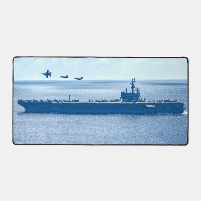 US AIRCRAFT CARRIER - CVN 76 SCHREIBTISCHUNTERLAGE (Vorderseite)