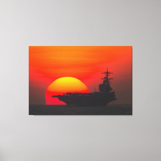 US AIRCRAFT CARRIER - CVN-77 32x48 Leinwanddruck (Vorderseite)