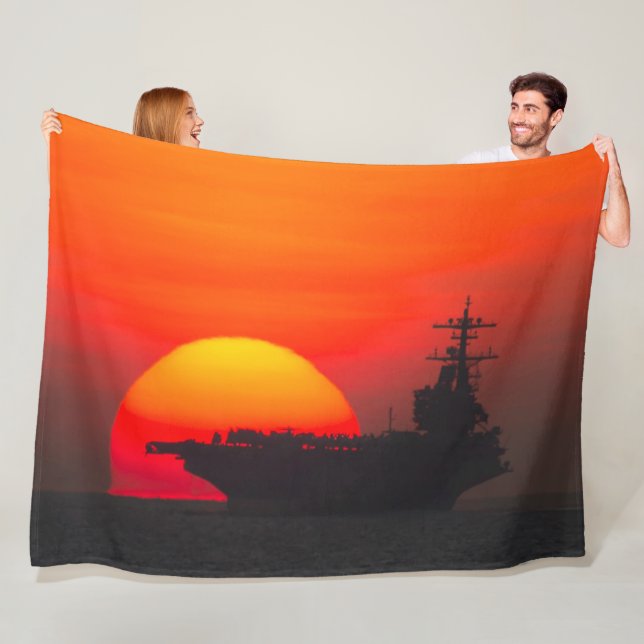 US AIRCRAFT CARRIER - CVN 77 FLEECEDECKE (Beispiel)