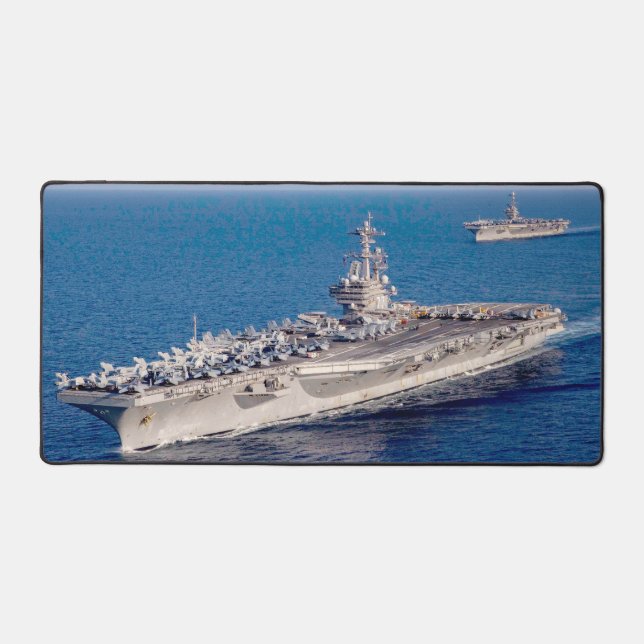 US AIRCRAFT CARRIER - CVN-77 SCHREIBTISCHUNTERLAGE (Vorderseite)