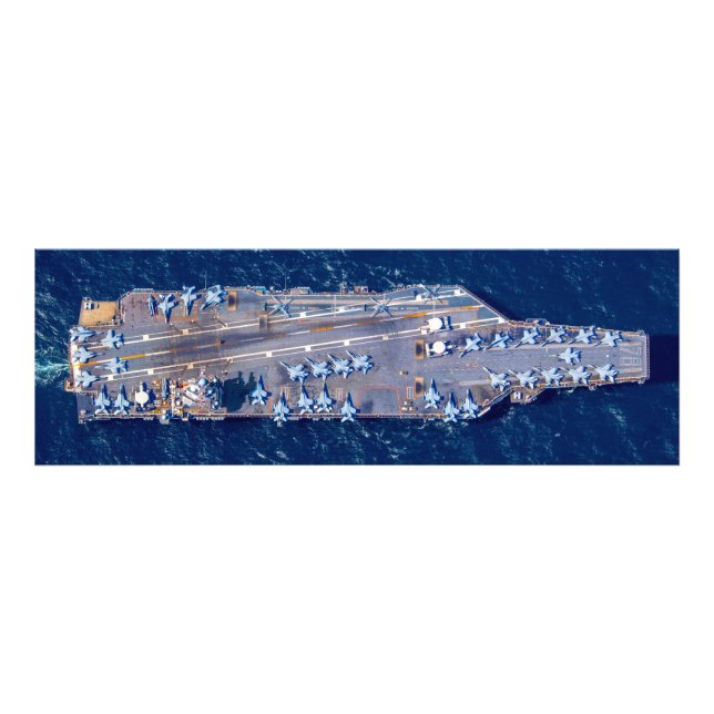 US AIRCRAFT CARRIER - CVN 78 (48 x 16 Zoll) Fotodruck (Vorne)