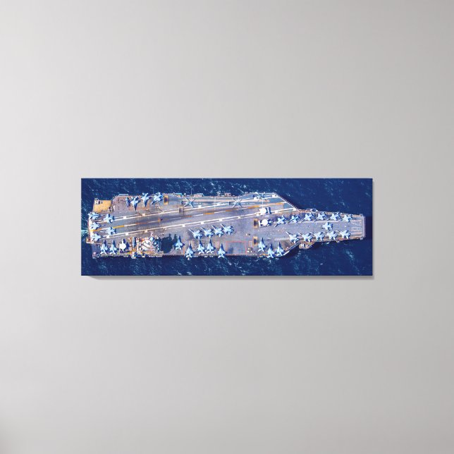 US AIRCRAFT CARRIER - CVN 78 (48 x 16 Zoll) Leinwanddruck (Vorderseite)