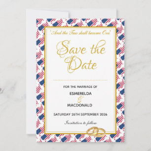US AMERICA Custom Christlich Wedding Save The Date