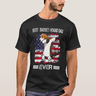 US American Best Basset Hound Hund Vater Ever Happ T-Shirt