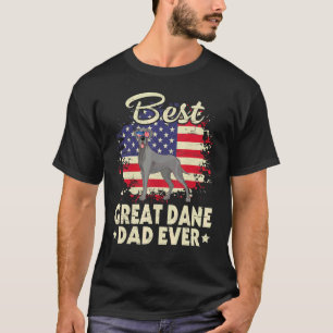 US American Best Great Dane Hund Vater je glücklic T-Shirt