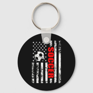 US American Flag Fußball Patriotic Soccer Women Gi Schlüsselanhänger