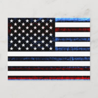 US American Flag Patriotism Post Card