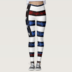US American Flag Patriotism Red White Blue Legging Leggings