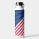 US American Flag Stars Streifen Custom Mit Monogra Trinkflasche (Front)