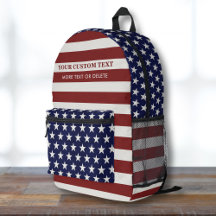 US American Flag Stars Stripes Personalisiert Text