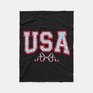 US American Girl Patriotic 4. Juli Women Boys Fleecedecke