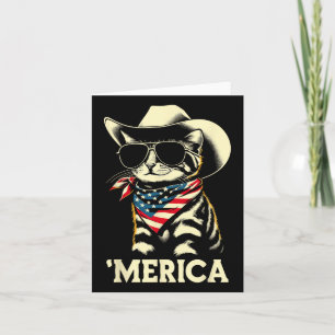US Amerika Katze 4. Juli Männer Frauen Kinder Funn Karte