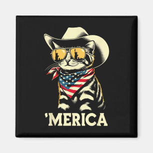 US Amerika Katze 4. Juli Männer Frauen Kinder Funn Magnet