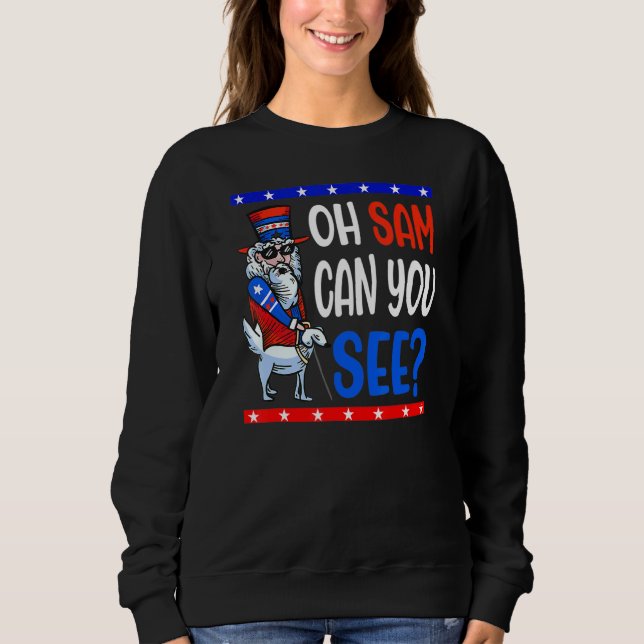 US-Amerikaner Blind Uncle Sam 4. Juli Männer Wom Sweatshirt (Vorderseite)