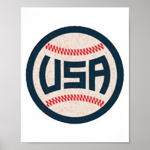 US-amerikanische Baseballnationalmannschaft Poster
