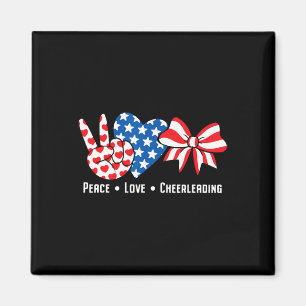 US-amerikanische Flag Peace Liebe Cheerleading Che Magnet