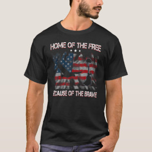 US-amerikanische Flag Zuhause der freien wegen der T-Shirt