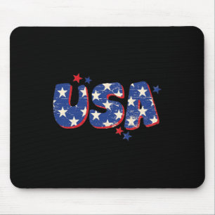 US-amerikanische Flagge 4. Juli Männer Frauen Kind Mousepad
