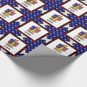 US-amerikanische Flagge Airedale Terrier Dog - Nie Geschenkpapier