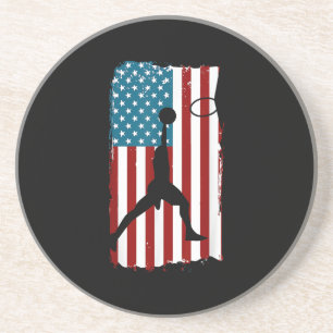 US-amerikanische Flagge Basketball Patriotischer A Getränkeuntersetzer