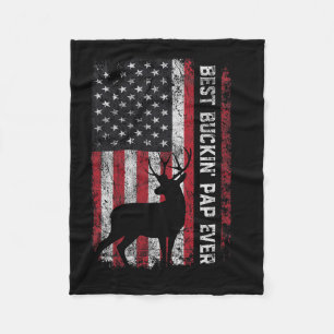 US-amerikanische Flagge Bester Buckin' Pap je Hirs Fleecedecke