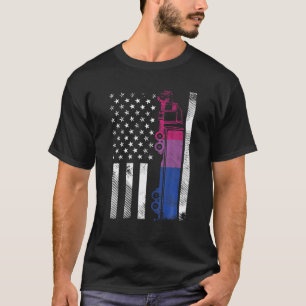US-amerikanische Flagge Bisexueller LKW Bi Pride L T-Shirt