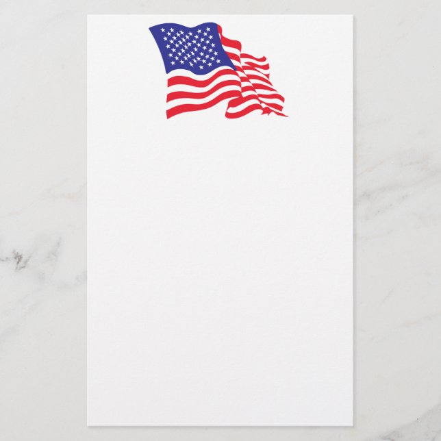 US/amerikanische Flagge Briefpapier (Vorderseite)