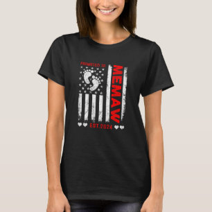 US-amerikanische Flagge für Frauen, die sich an da T-Shirt