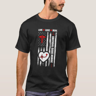 US-amerikanische Flagge für kritische Pflegekräfte T-Shirt