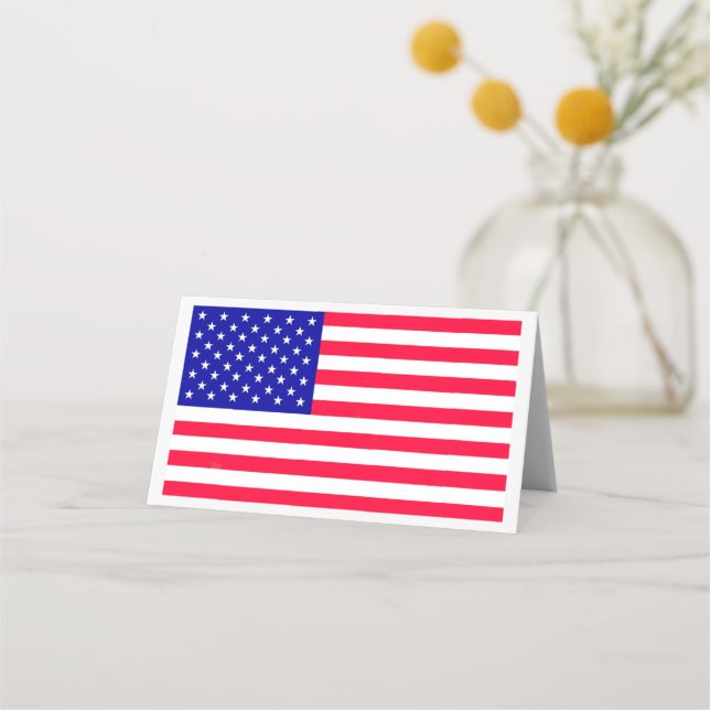 US-amerikanische Flagge Geflochtene Platzkarte (Vorderseite)