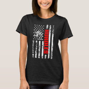 US-amerikanische Flagge Hürdenlauf Sport Patriotis T-Shirt